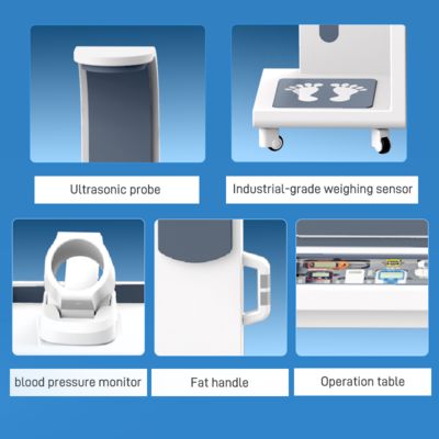 Multi Functions Self-service Health Checkup Station BMI Blood Pressure Medical Health Check Kiosk Physical Examination Machine  