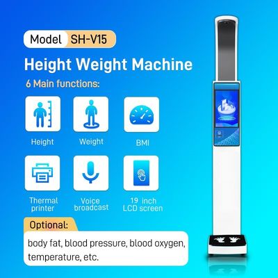 Ultrasonic Electronic Balance Bmi Measuring Pharmacy Hospitals Digital Height Weight Scale for Human with Printer