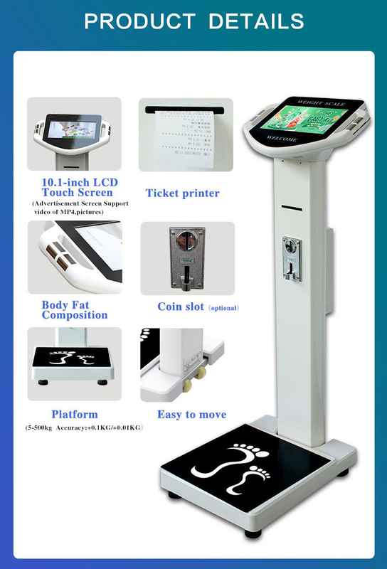 RS232 Coin Operated BMI Ultrasonic Digital Medical Body Fat Analysis Machine Sh-100T