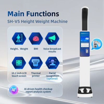 Цифровое мобильное измерительное оборудование SH-V5, вес, вес, ИМТ, весы